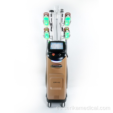 4 manijas RF Cryolipolysis lipo láser máquina